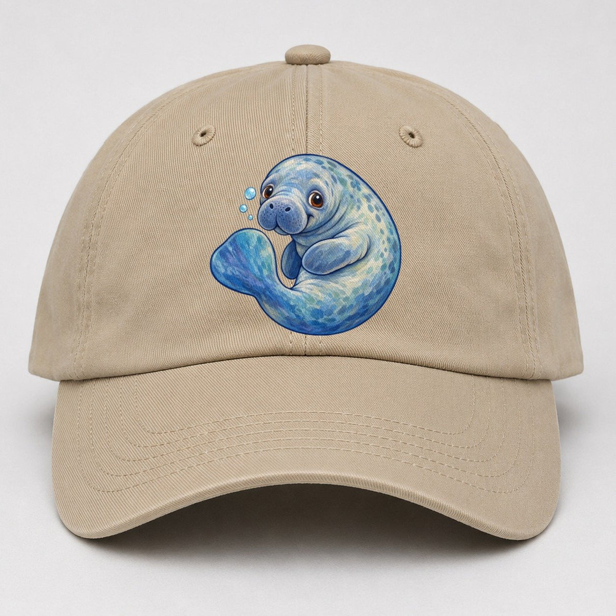 Manatee Curled Drift Sea Sprite Baseball Cap – Khaki