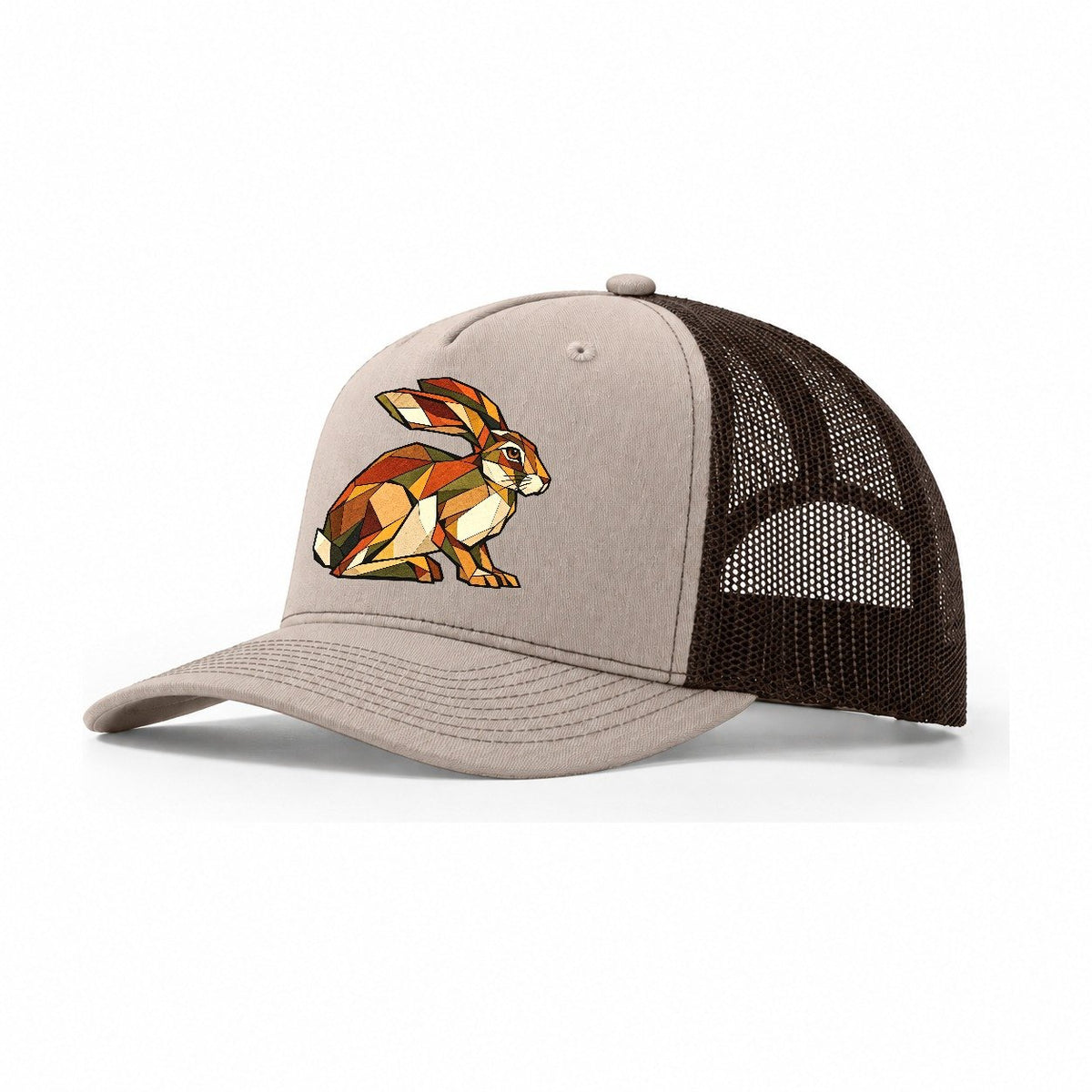 Wild Hare Wildwood Mosaic Trucker Hat – Khaki Brown