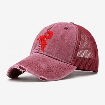 Fox Snow Pounce Micro Motion Mark Washed Trucker Hat – Wine Red