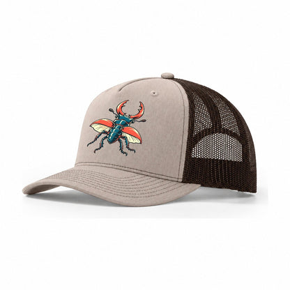 Stag Beetle Rise Trucker Hat – Khaki Brown