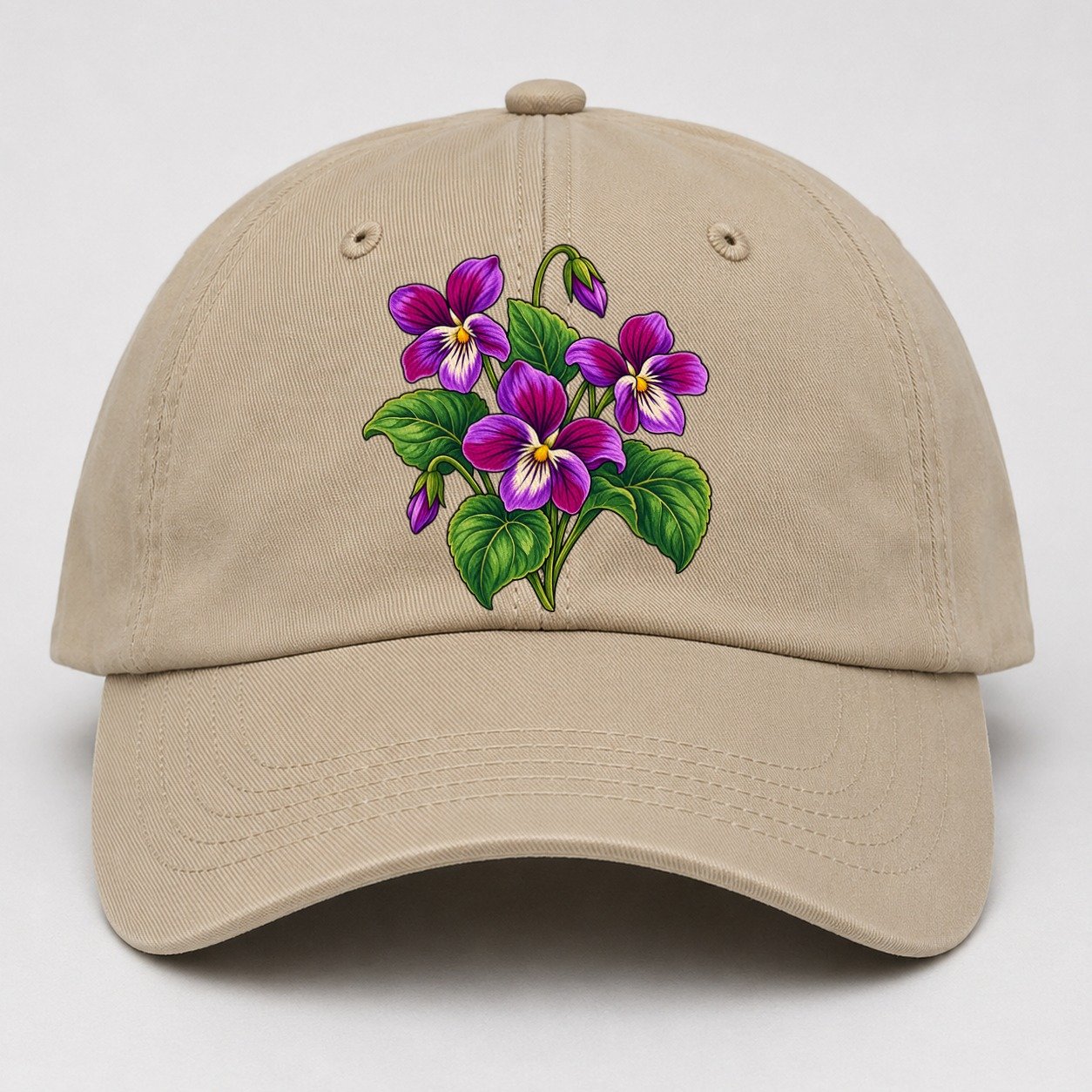 New Brunswick Purple Violet Canada Cultural Icons Baseball Cap – Khaki