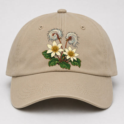 Northwest Territories Mountain Avens Canada Cultural Icons Baseball Cap – Khaki