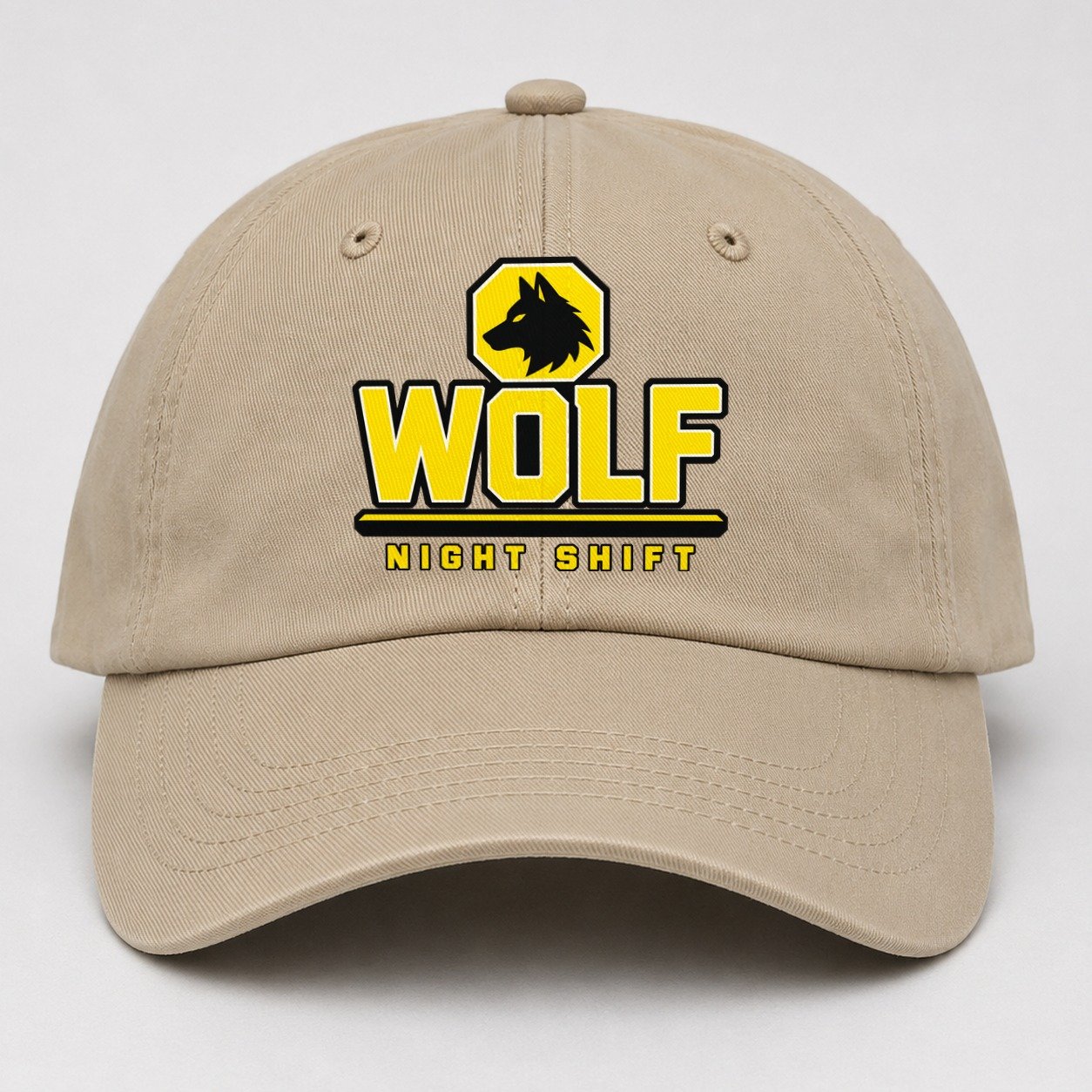 Wolf Night Shift Heavy Duty Baseball Cap – Khaki