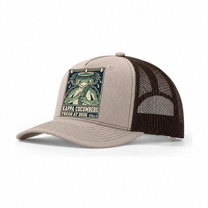 Kappa Cucumbers Yokai Night Market Trucker Hat – Khaki Brown