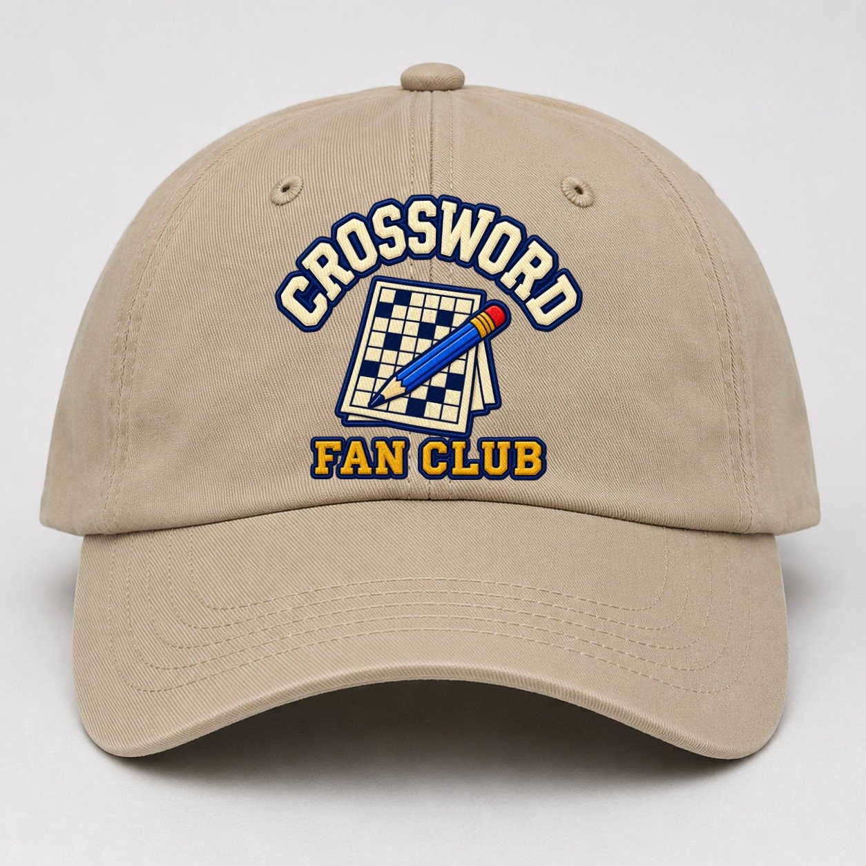 Crossword Fan Club Baseball Cap – Khaki