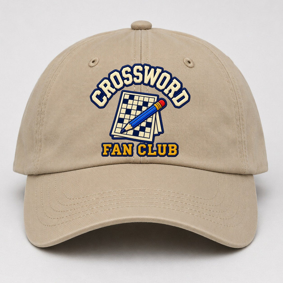 Crossword Fan Club Baseball Cap – Khaki