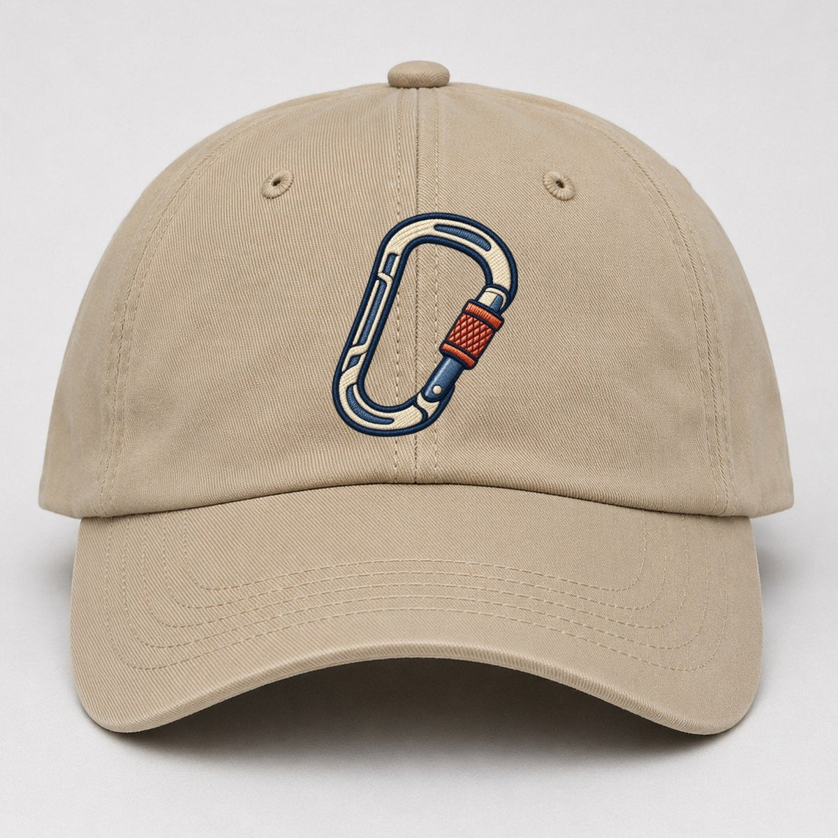Climbing Carabiner Tiny Solo Marks Baseball Cap – Khaki