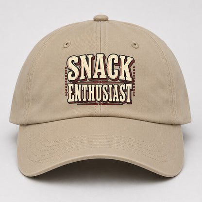Snack Enthusiast American Wit Baseball Cap – Khaki