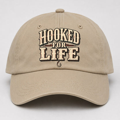 Hooked For Life American Wit Baseball Cap – Khaki