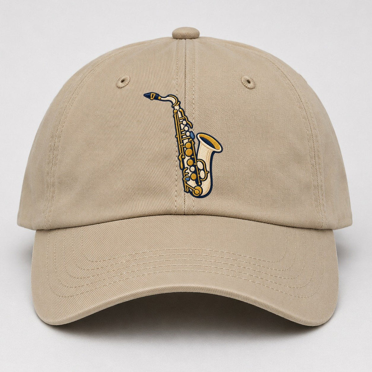 Saxophone Tiny Solo Marks Baseball Cap – Khaki