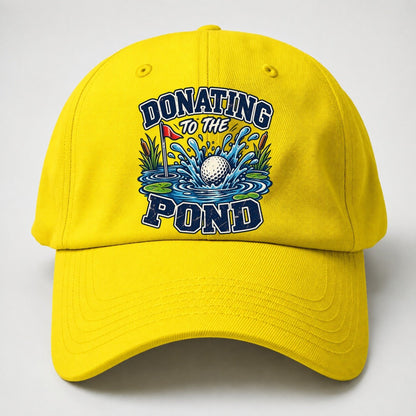 Donating To The Pond Golf Life Baseball Cap – Yellow