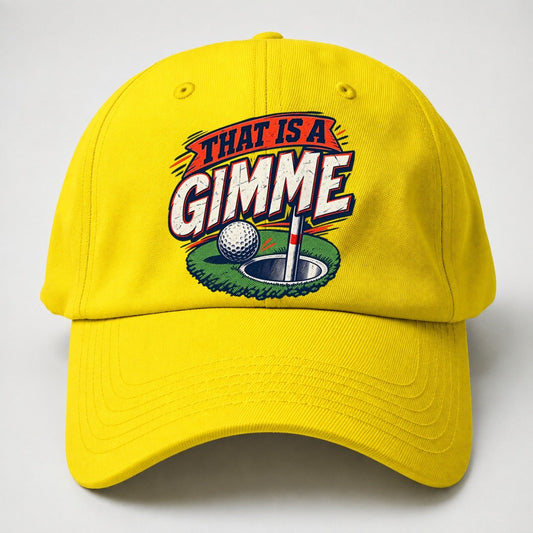Thats A Gimme Golf Life Baseball Cap – Yellow