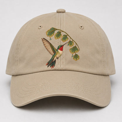 Fern Rain Hummingbird Gentle Wild Baseball Cap – Khaki
