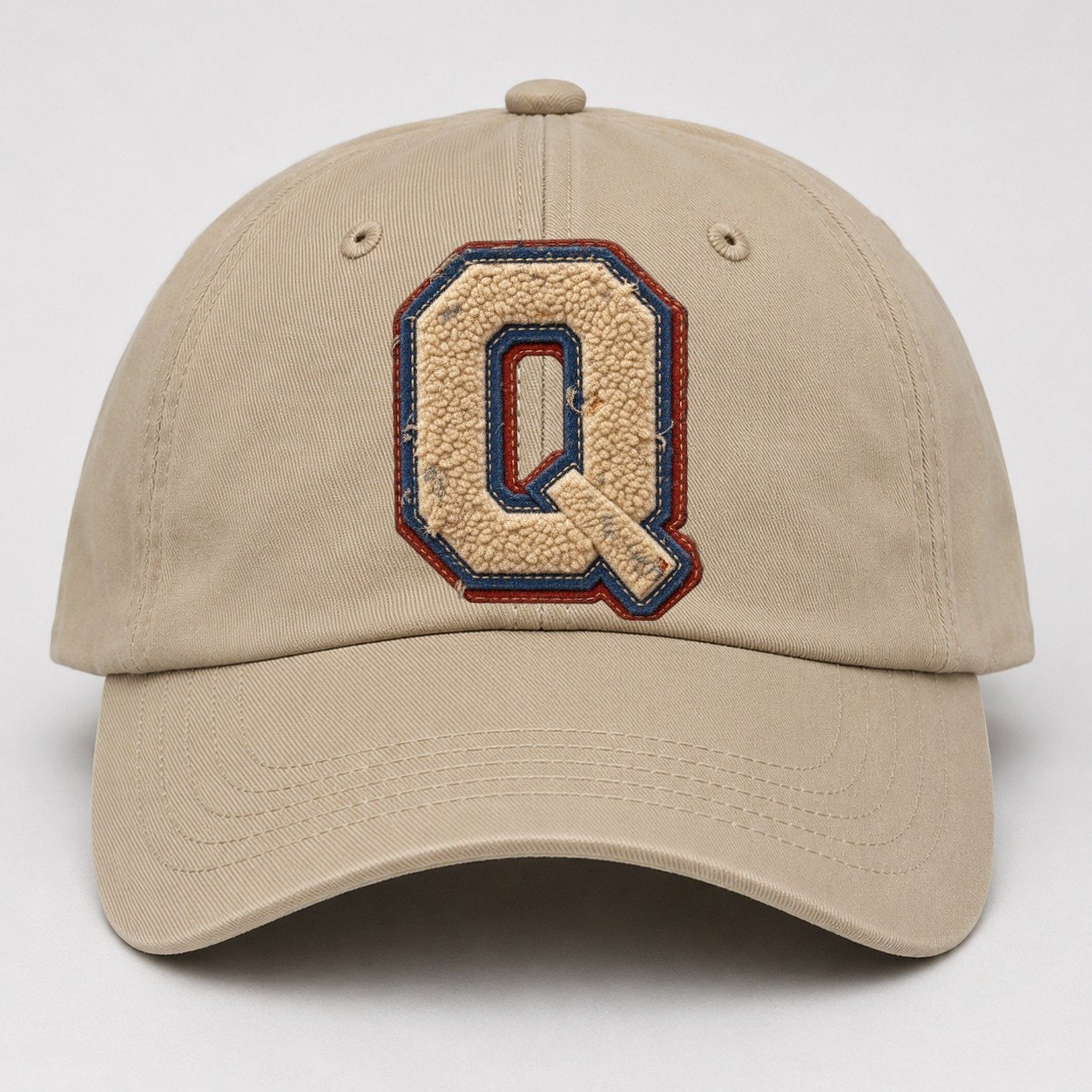 Varsity Chenille Q Monogram Baseball Cap – Khaki