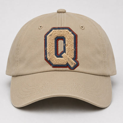 Varsity Chenille Q Monogram Baseball Cap – Khaki