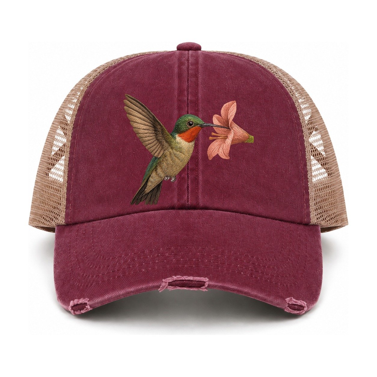 Burgundy-Khaki — front view