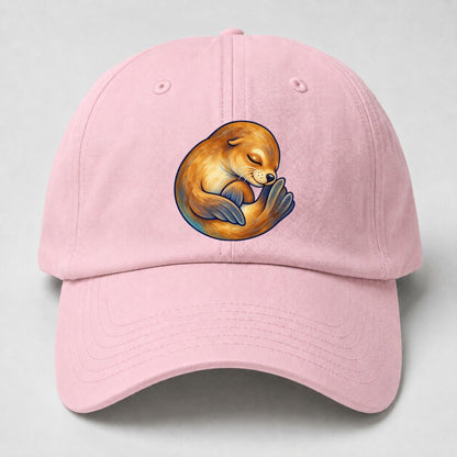 Sea Lion Curled Nap Sea Sprite Baseball Cap – Pink
