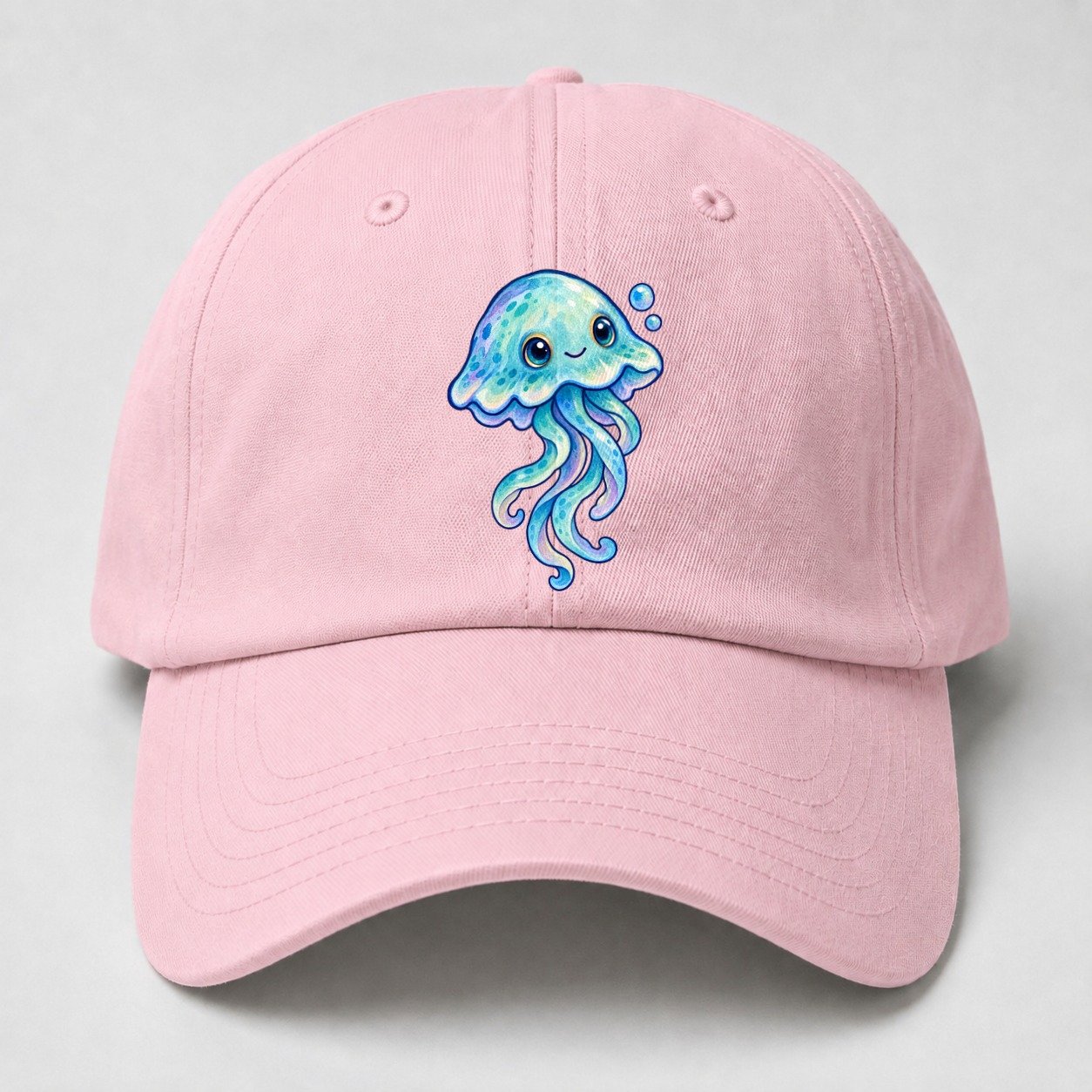 Jellyfish Upward Drift Sea Sprite Baseball Cap – Pink