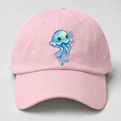 Jellyfish Upward Drift Sea Sprite Baseball Cap – Pink