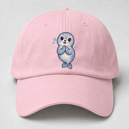 Seal Front Clap Sea Sprite Baseball Cap – Pink