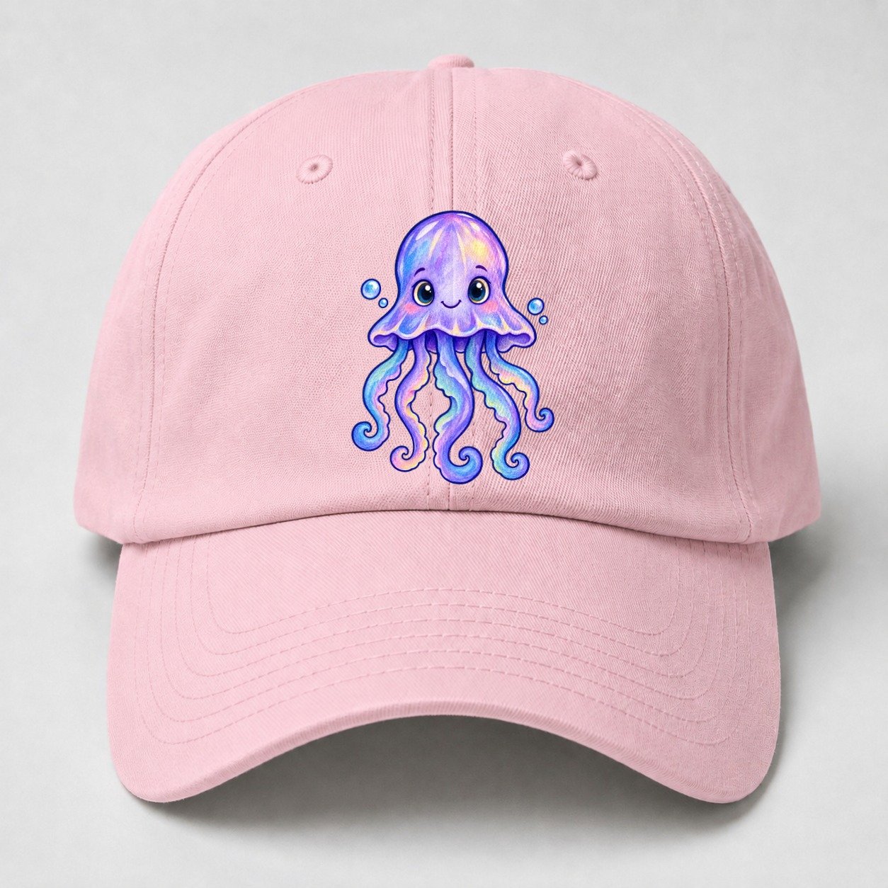 Jellyfish Front Glow Sea Sprite Baseball Cap – Pink