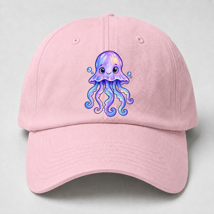 Jellyfish Front Glow Sea Sprite Baseball Cap – Pink