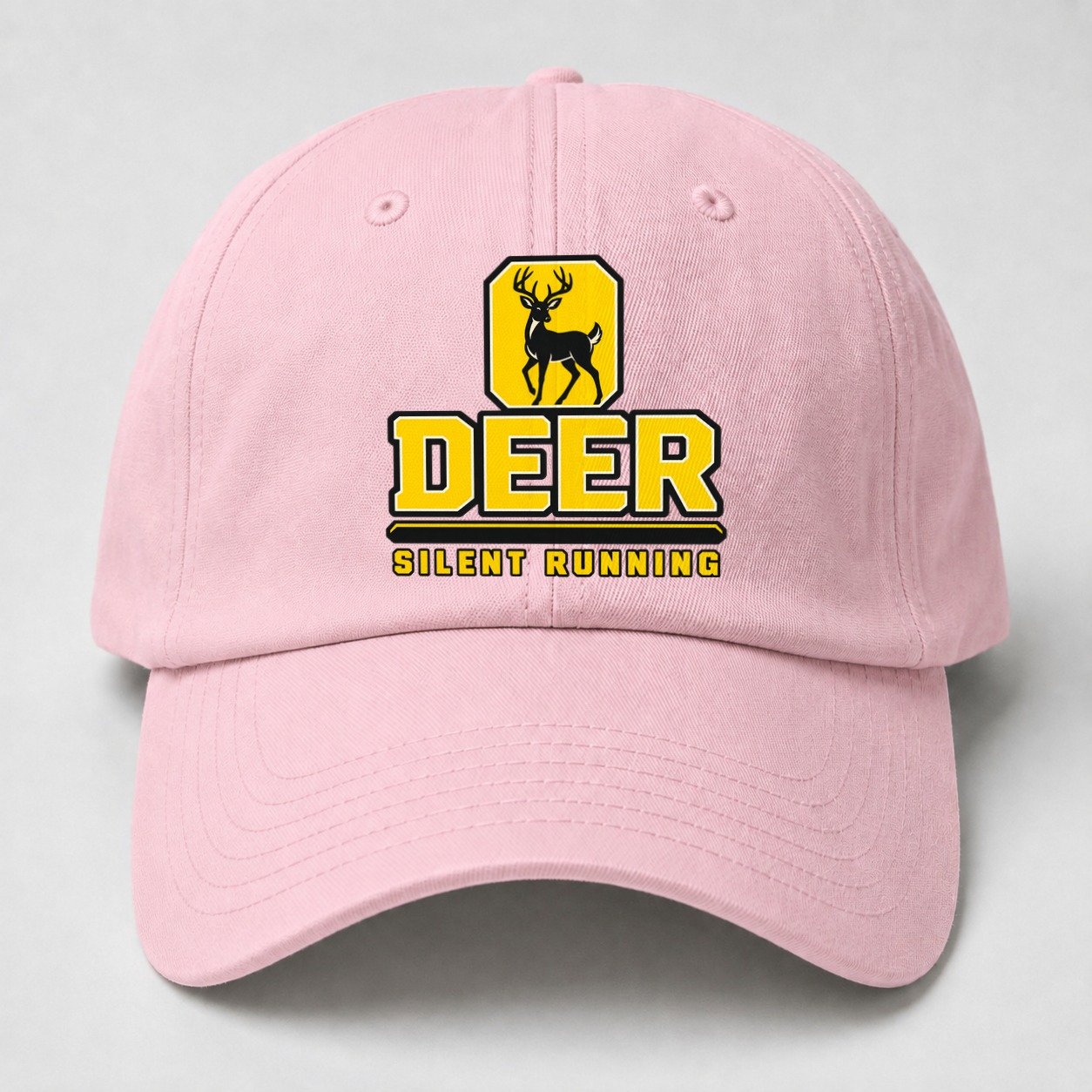 Deer Silent Running Heavy Duty Baseball Cap – Pink
