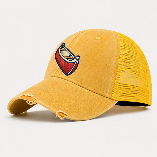 Canoe Tiny Solo Marks Washed Trucker Hat – Yellow
