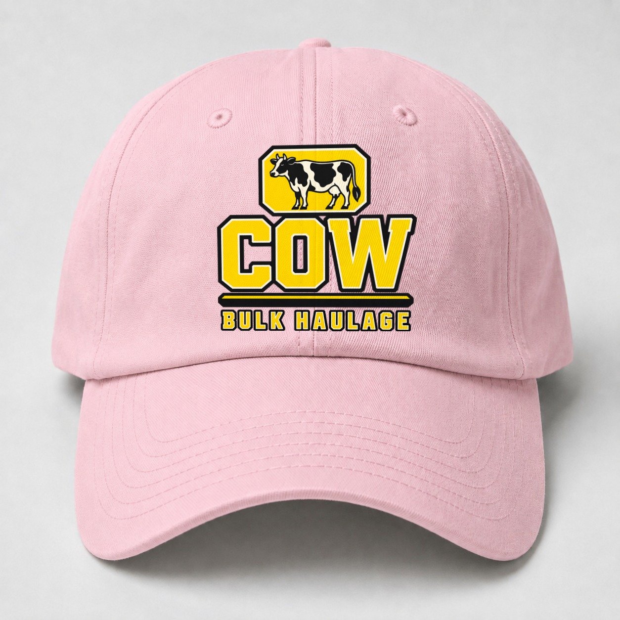 Cow Bulk Haulage Heavy Duty Baseball Cap – Pink