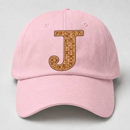 Woven Tweed J Monogram Baseball Cap – Pink