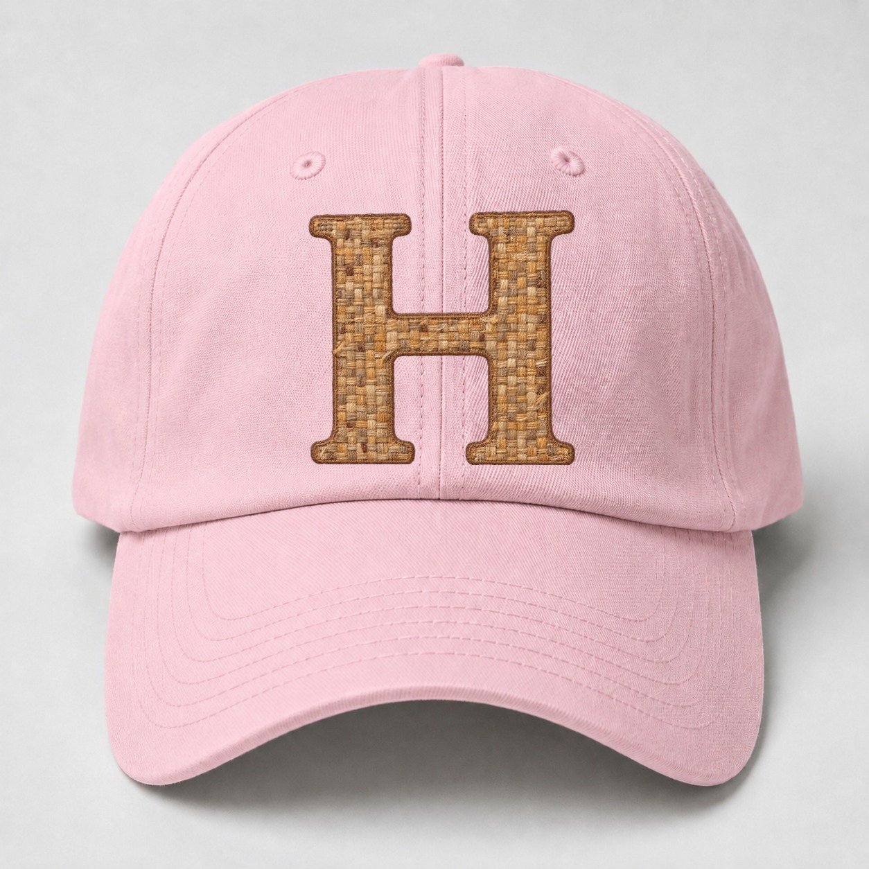 Woven Tweed H Monogram Baseball Cap – Pink