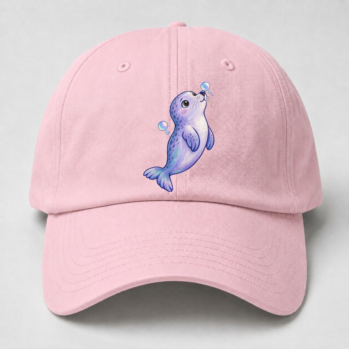 Seal Bubble Snoot Sea Sprite Baseball Cap – Pink