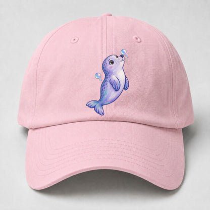 Seal Bubble Snoot Sea Sprite Baseball Cap – Pink