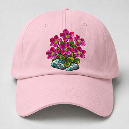 Nunavut Purple Saxifrage Canada Cultural Icons Baseball Cap – Pink