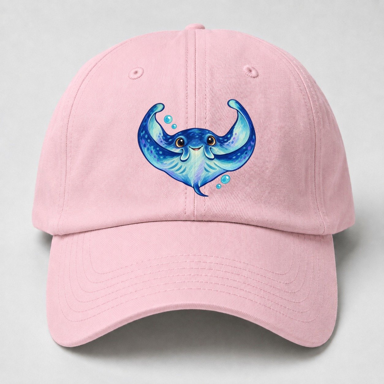 Manta Ray Wing Hug Sea Sprite Baseball Cap – Pink