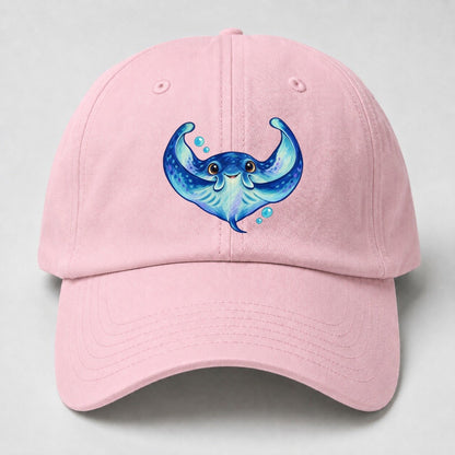 Manta Ray Wing Hug Sea Sprite Baseball Cap – Pink