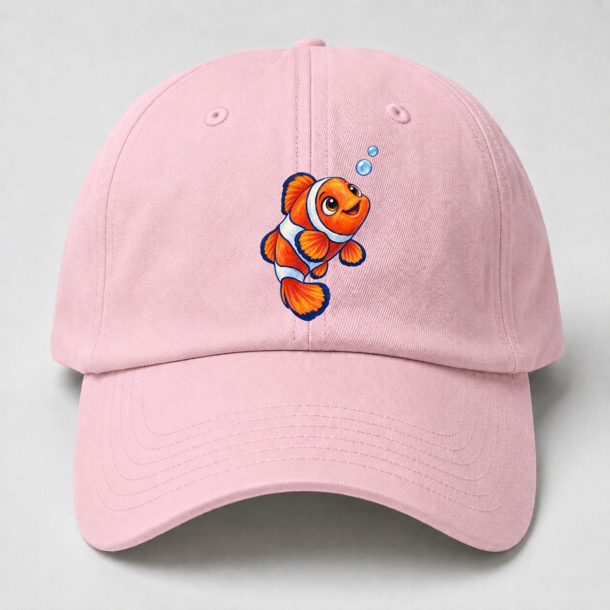 Clownfish Upward Flick Sea Sprite Baseball Cap – Pink