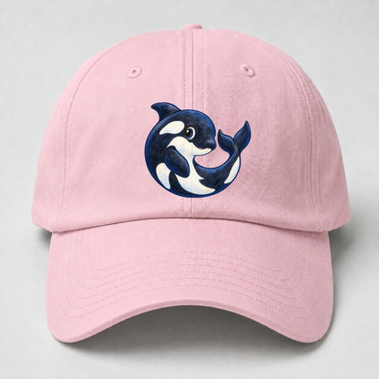 Orca Moon Curl Sea Sprite Baseball Cap – Pink