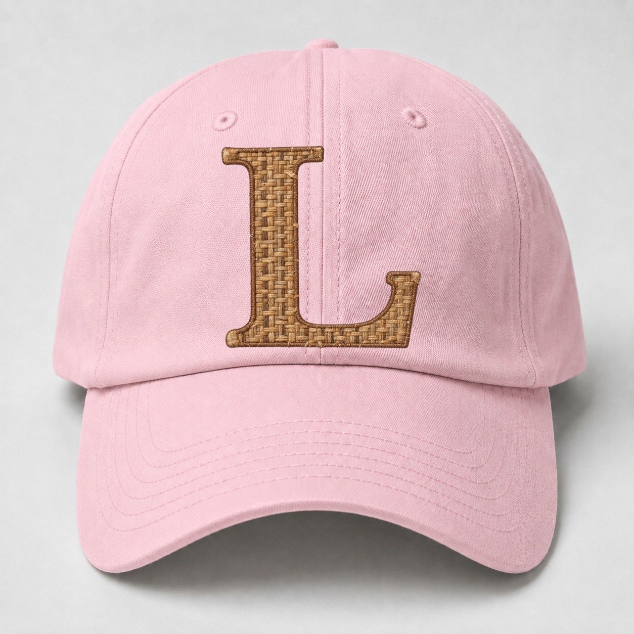 Woven Tweed L Monogram Baseball Cap – Pink