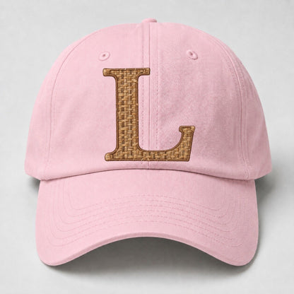 Woven Tweed L Monogram Baseball Cap – Pink
