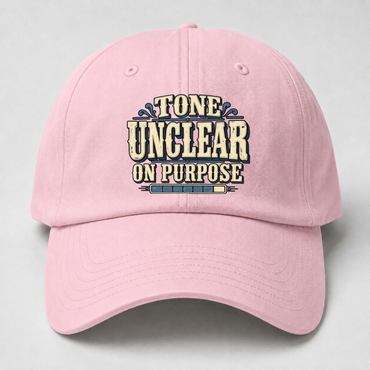 Tone Unclear On Purpose American Wit Baseball Cap – Pink