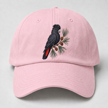 Glossy Black Cockatoo And She Oak Cones Australia Cultural Icons Baseball Cap – Pink