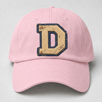 Varsity Chenille D Monogram Baseball Cap – Pink