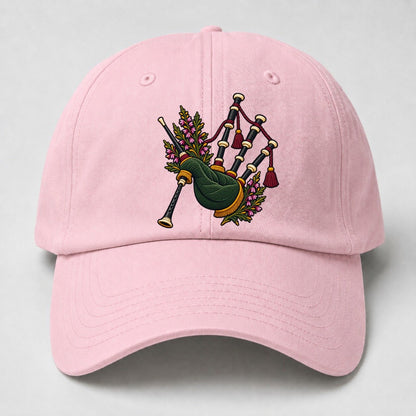 Scottish Bagpipes And Heather Uk Culture Heritage Baseball Cap – Pink