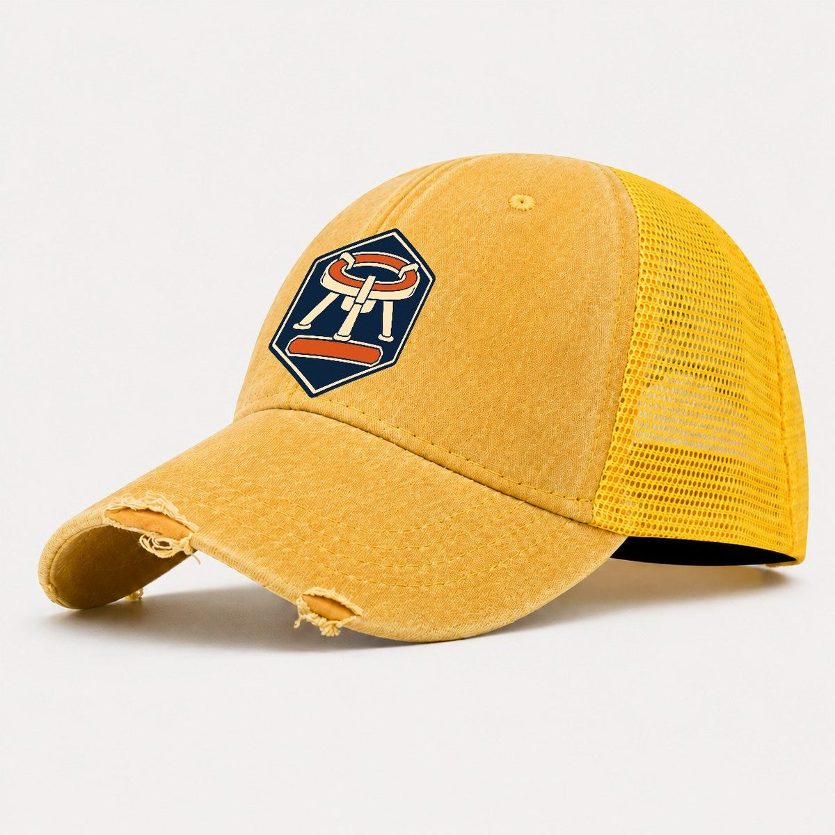 Propane Burner Ring Washed Trucker Hat – Yellow