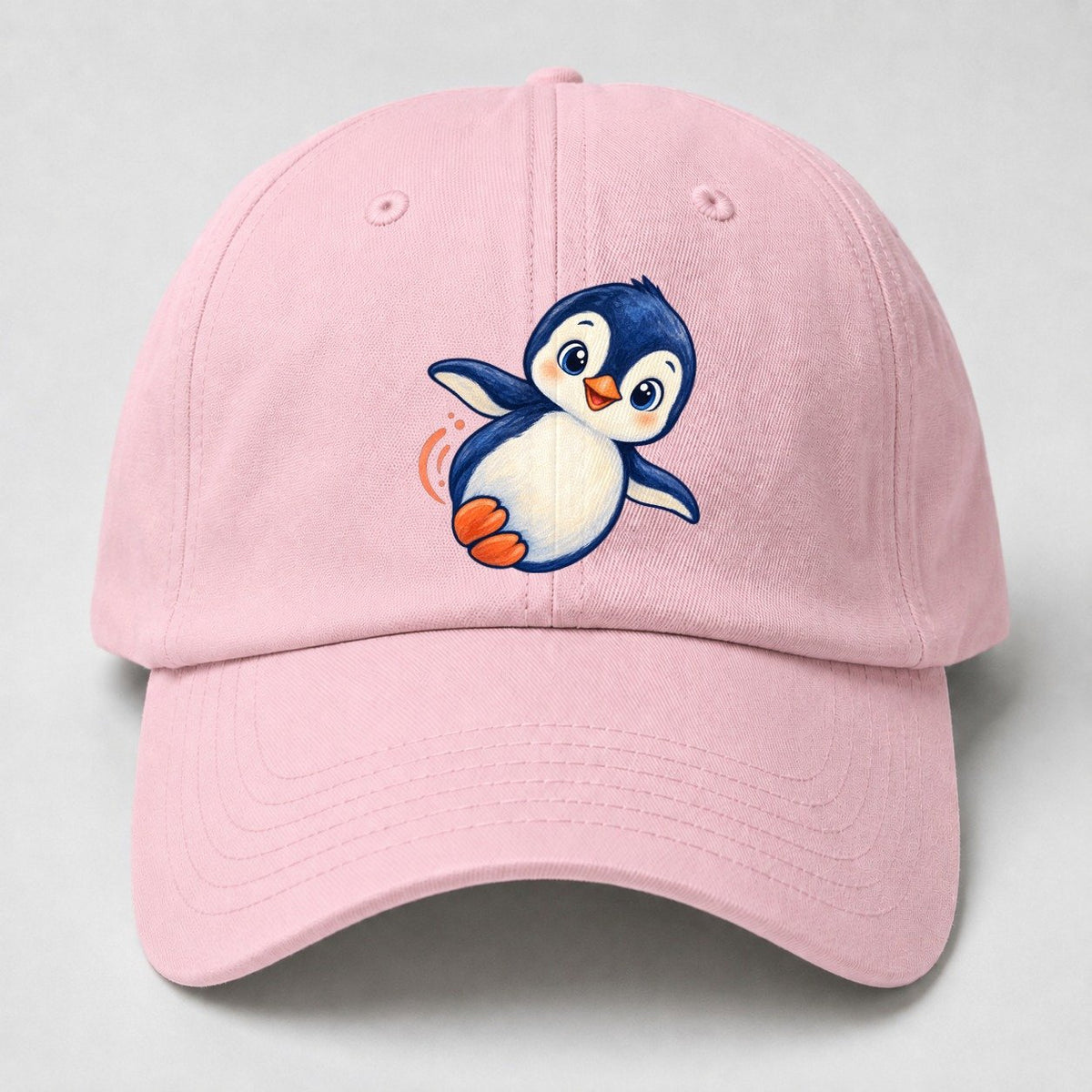 Penguin Side Slide Sea Sprite Baseball Cap – Pink