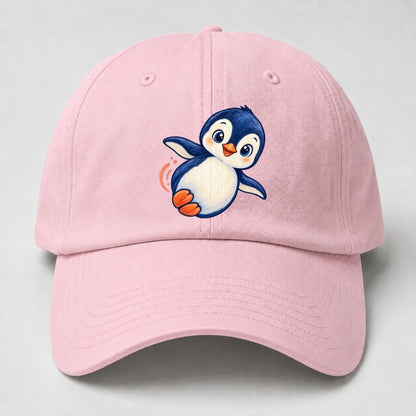 Penguin Side Slide Sea Sprite Baseball Cap – Pink