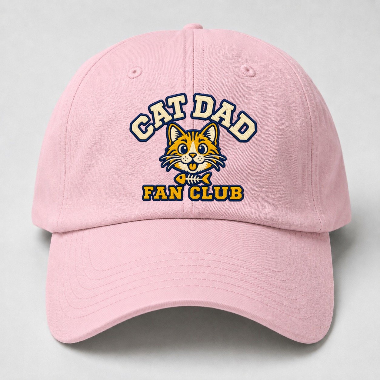 Cat Dad Fan Club Baseball Cap – Pink