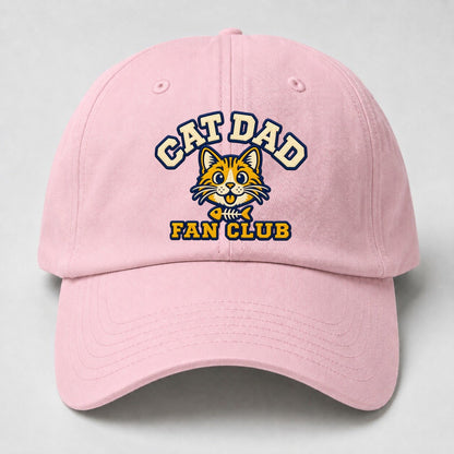 Cat Dad Fan Club Baseball Cap – Pink