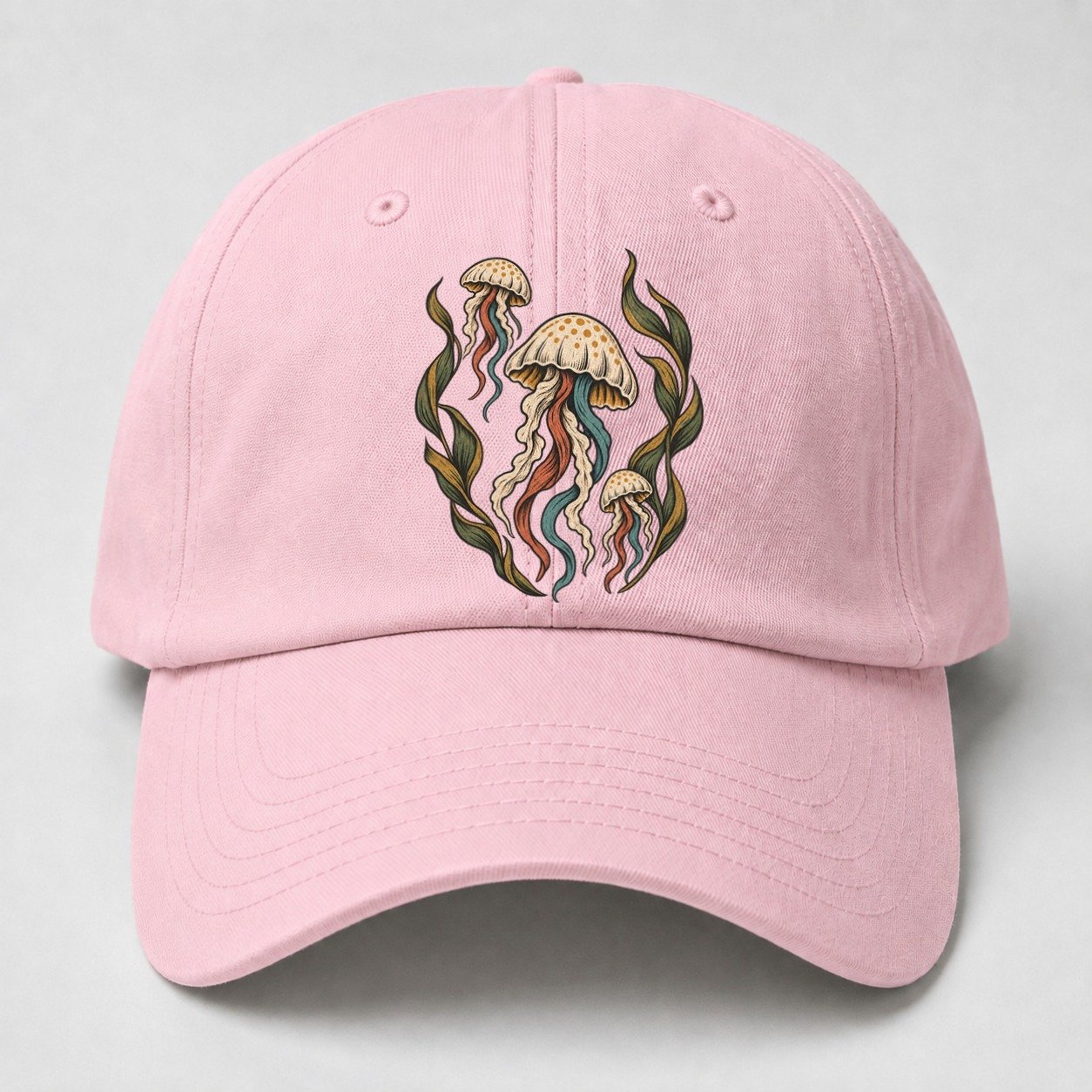 Jellyfish Kelp Lanterns Gentle Wild Baseball Cap – Pink